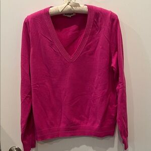 Boden Fuchsia V-Neck Sweater